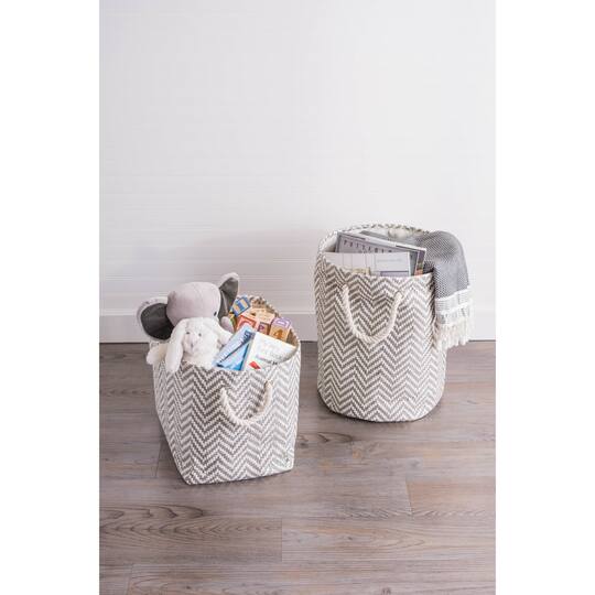 DII® 20" Chevron Print Woven Paper Storage Bin